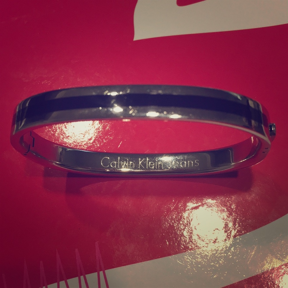 Calvin Klein silver and black bracelet